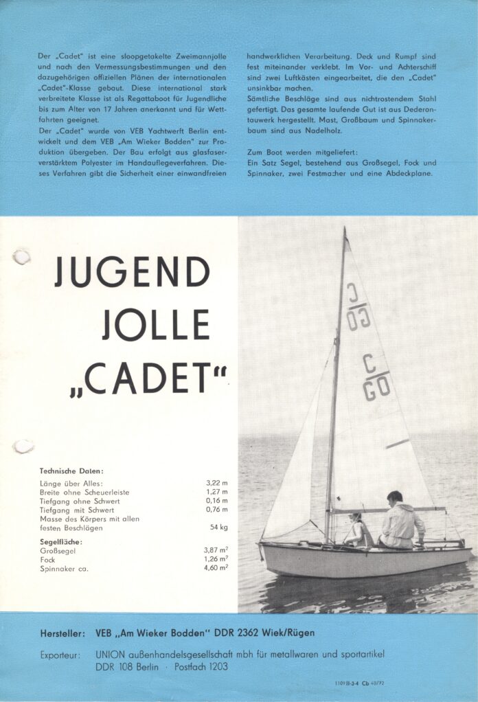 Jugend-Jolle Cadet - VEB Am Wieker Bodden - 1972_Seite_001